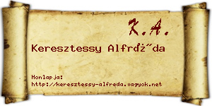 Keresztessy Alfréda névjegykártya